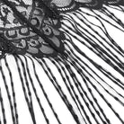 DEVIL FASHION Women's Gothic Mesh Floral Crocheted Lace Top