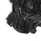DEVIL FASHION Women's Gothic Multi-Layer Beaded Ruffle Elastic Waist Shorts