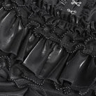 DEVIL FASHION Women's Gothic Multi-Layer Beaded Ruffle Elastic Waist Shorts