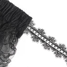 DEVIL FASHION Women's Gothic Multilayer Ruffle Lace Mesh Mini Skirt