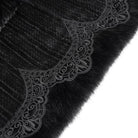 DEVIL FASHION Women's Gothic Plumed Floral Embroidered Cape