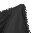 DEVIL FASHION Women's Gothic Plunging V-Neck Floral Mesh Bell Sleeve Top