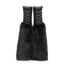 DEVIL FASHION Women's Gothic Plush Chains Leg Warmers Black