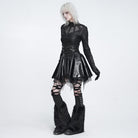 DEVIL FASHION Women's Gothic Plush Chains Leg Warmers Black