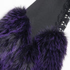 DEVIL FASHION Women's Gothic Plush Chains Leg Warmers Black-Purple