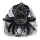 DEVIL FASHION Women's Gothic Plush Chains Spider Backpack Grey-Black