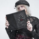 DEVIL FASHION Women's Gothic Rivet Evil Eye Lace-Trimmed Journal Cover