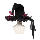DEVIL FASHION Women's Gothic Rose Bowknot Witch Hat