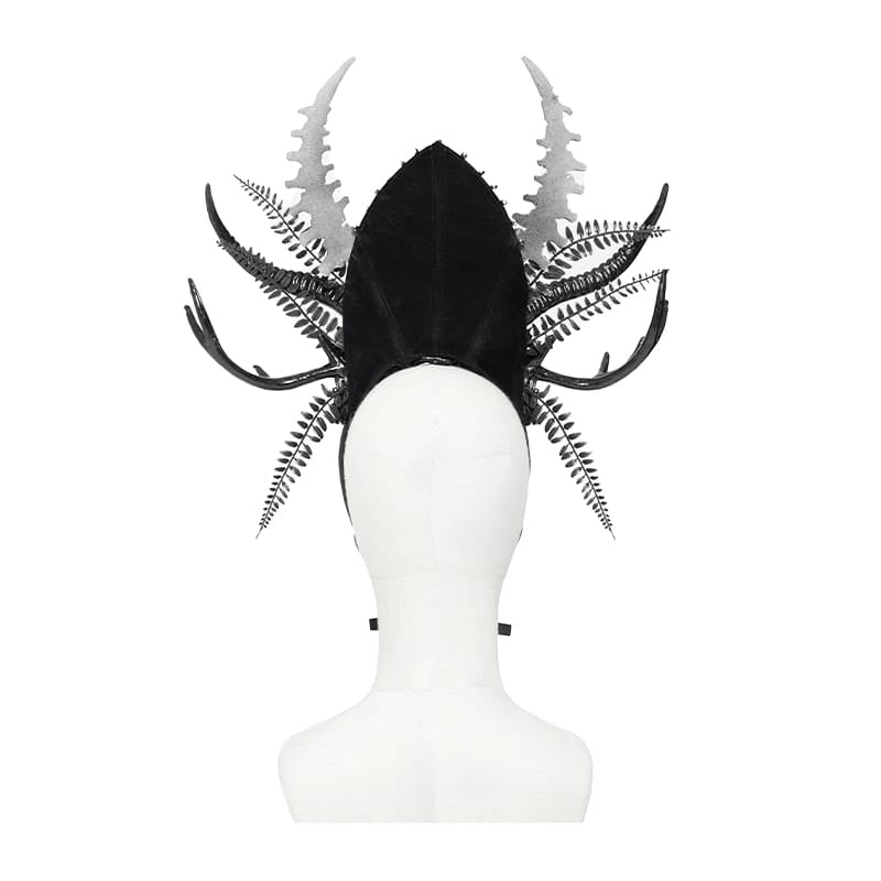 DEVIL FASHION Women's Gothic Rose Cross Skull Headwear