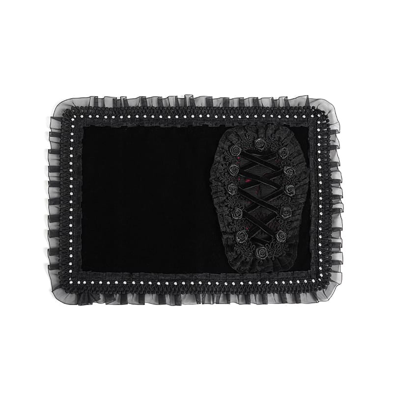 DEVIL FASHION Women's Gothic Rose Lace-Trimmed Journal Cover