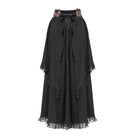 Women's Gothic Rose Ruffle High Low Hem Skirt - Punk Design