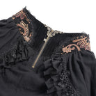 Women's Gothic Rose Ruffle High Low Hem Skirt - Punk Design