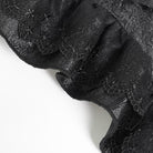 DEVIL FASHION Women's Gothic Ruffled Buckle Straps Lace-up Girdle