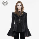DEVIL FASHION Women's Gothic Ruffled Collar Flared Sleeved Jacket