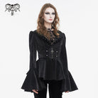 DEVIL FASHION Women's Gothic Ruffled Collar Flared Sleeved Jacket