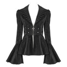 DEVIL FASHION Women's Gothic Ruffled Collar Flared Sleeved Jacket