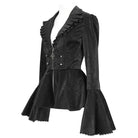 DEVIL FASHION Women's Gothic Ruffled Collar Flared Sleeved Jacket