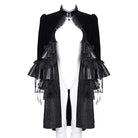 DEVIL FASHION Women's Gothic Ruffled Mesh Lace Jacket