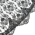 DEVIL FASHION Women's Gothic Skeleton Printed Lace Splice Halterneck Witch Dress Black