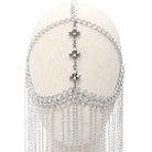 DEVIL FASHION Women's Gothic Skull Tassel Chained Headwear