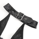 DEVIL FASHION Women's Gothic Strappy Side Slit Fitted Halterneck Dress