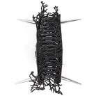 DEVIL FASHION Women's Gothic Studded Mesh Splice Faux Leather Hair Claw