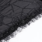 DEVIL FASHION Women's Gothic Tassels Strap Mesh Cape with Hood