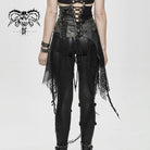 DEVIL FASHION Women's Punk Belts Slim Underbust Corsets With Ripped Skirt