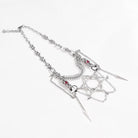 DEVIL FASHION Women's Punk Chain Hexagram Fishbone Necklace