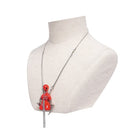 DEVIL FASHION Women's Punk Chain Weird Sci-fi Alien Necklace Red