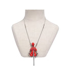 DEVIL FASHION Women's Punk Chain Weird Sci-fi Alien Necklace Red