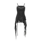 DEVIL FASHION Women's Punk Chained Spiked Asymmetric Tank Top