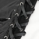 DEVIL FASHION Women's Punk Cutout Lace-up Patent Leather Pants