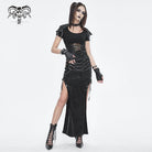 DEVIL FASHION Women's Punk Cutout Mesh Short Sleeved Crop Top