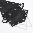 DEVIL FASHION Women's Punk Cutout Mesh Short Sleeved Crop Top