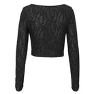 DEVIL FASHION Women's Punk Cutout Ruched Chain Jacket