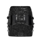 DEVIL FASHION Women's Punk Eyelet Buckle Straps Short Skirt
