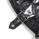 DEVIL FASHION Women's Punk Eyelet Buckle Straps Short Skirt