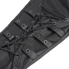 DEVIL FASHION Women's Punk Eyelet Strap Lace-up Pants