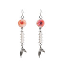 DEVIL FASHION Women's Punk Fishtail Eyeball Earrings