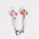 DEVIL FASHION Women's Punk Fishtail Eyeball Earrings