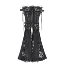 DEVIL FASHION Women's Punk Frayed Raw Edge Ripped Flared Leg Warmers