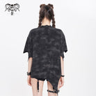 DEVIL FASHION Women's Punk Hitt Printed Irregular T-shirt