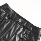 DEVIL FASHION Women's Punk Lace-up Buckle Strap Leggings