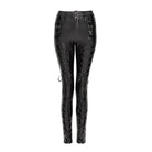 DEVIL FASHION Women's Punk Lace-up Buckle Strap Leggings