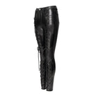 DEVIL FASHION Women's Punk Lace-up Buckle Strap Leggings