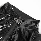 DEVIL FASHION Women's Punk Lace-up Buckle Straps Hooded Jacket