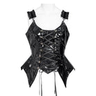 DEVIL FASHION Women's Punk Lace-up Irregular Slip Overbust Corset