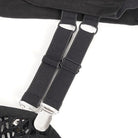 DEVIL FASHION Women's Punk Mesh Cutout Buckle Stud Shorts