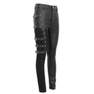 DEVIL FASHION Women's Punk Multi-buckle Splice Pants